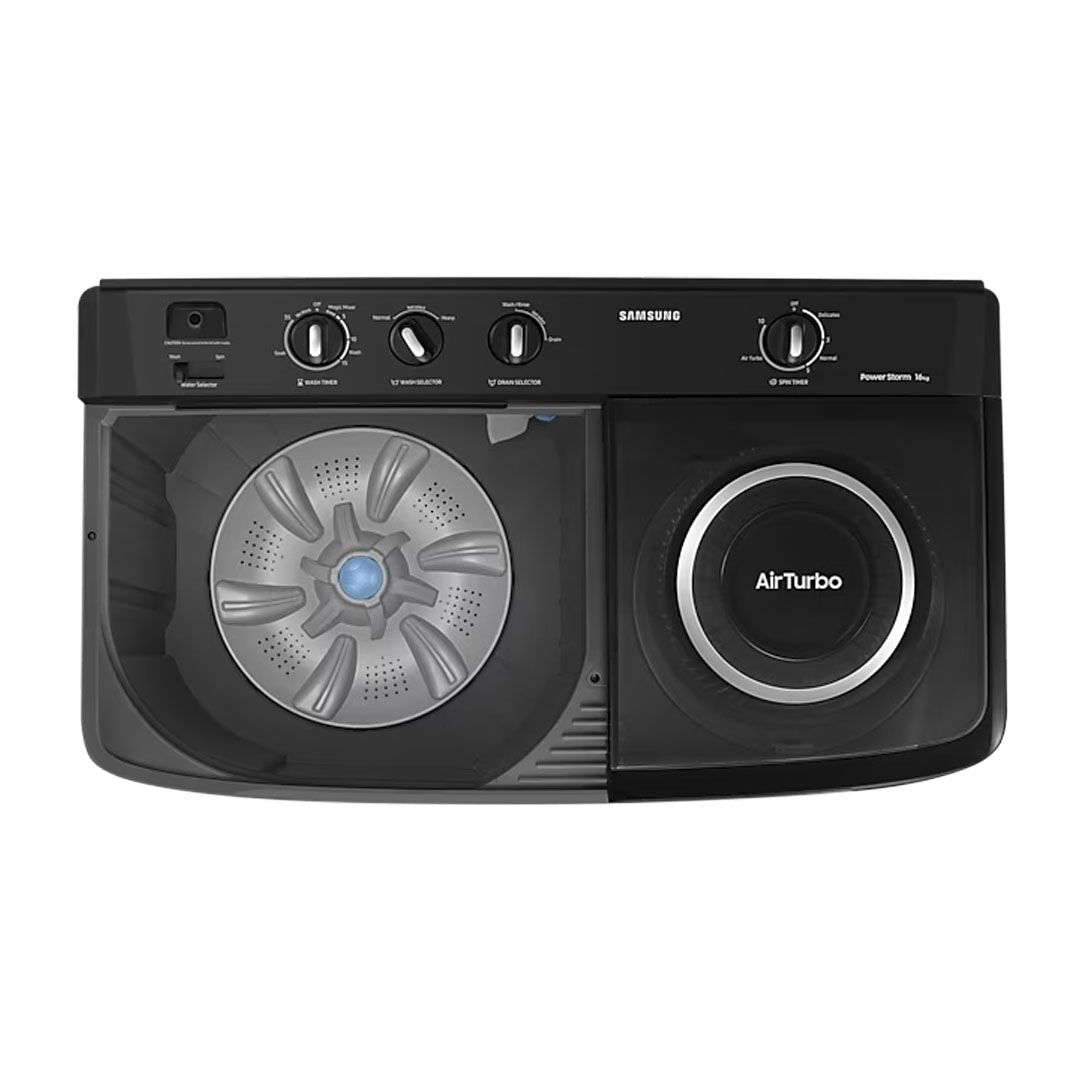 Samsung Mesin Cuci Twin Tube Dengan Power Storm & Air Turbo 16 KG - WT16B5240BA